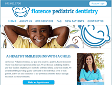 Tablet Screenshot of florencepediatricdentistry.com